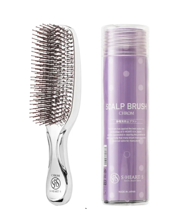 S-Heart-S Scalp Brush Chrome